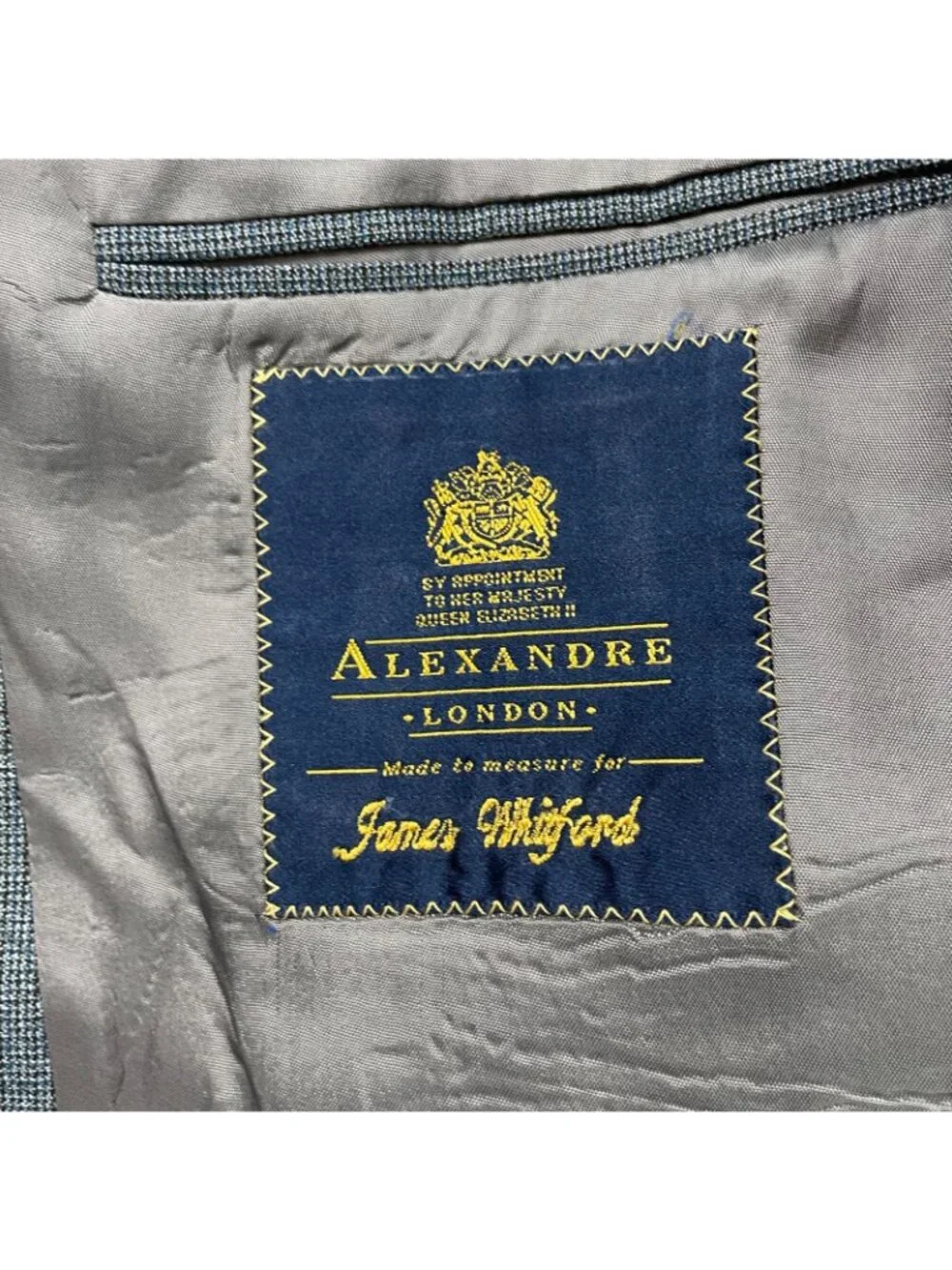 Alexandre London Men's Bespoke Wool Blend 1-Button Blazer Gray • England • 42S
